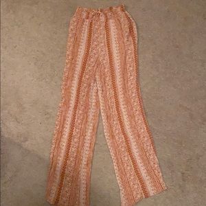 Orange Tribal Patterned Pants